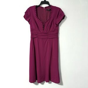 Nanette Lepore Women's Dress Fit & Flare‎ Knit Raspberry/Magenta 10